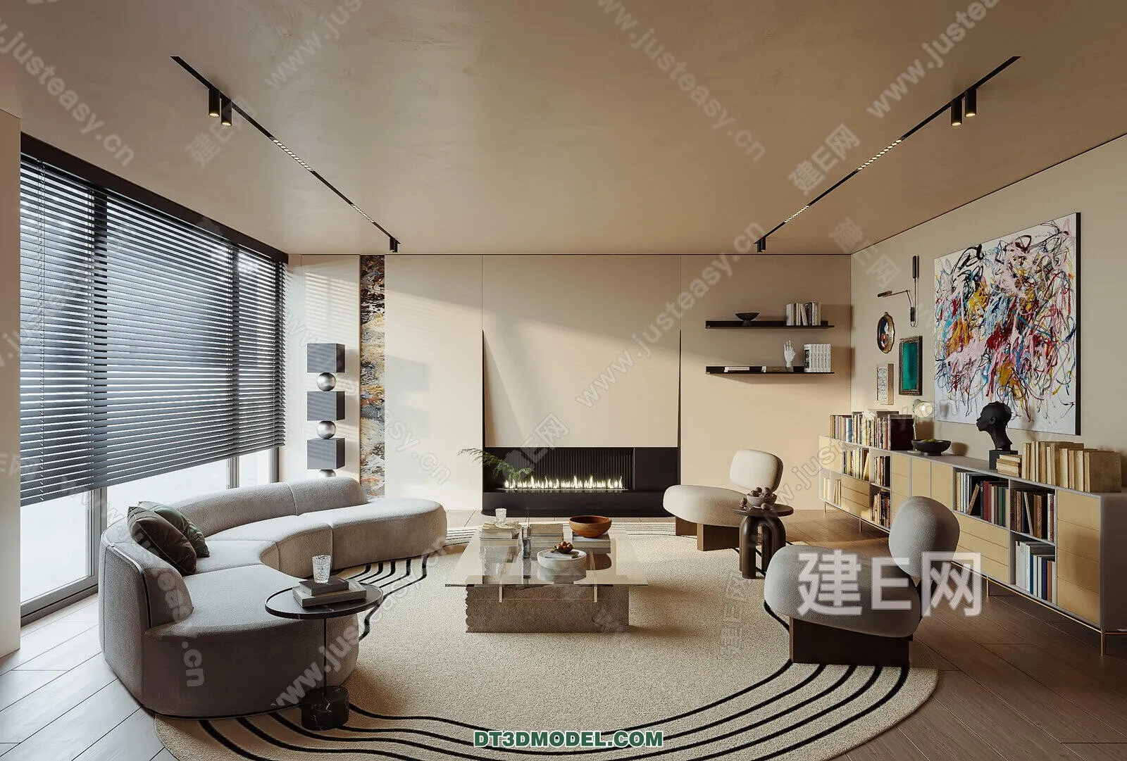 CORONA LIVING ROOM 3D MODELS – 021