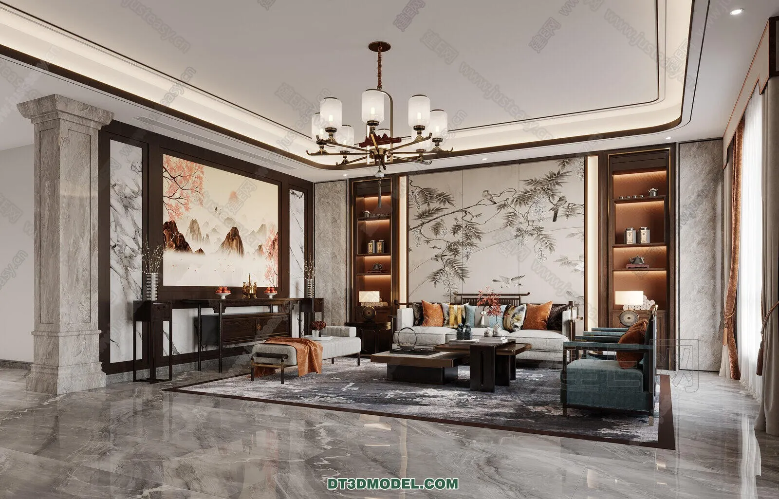 CORONA LIVING ROOM 3D MODELS – 118