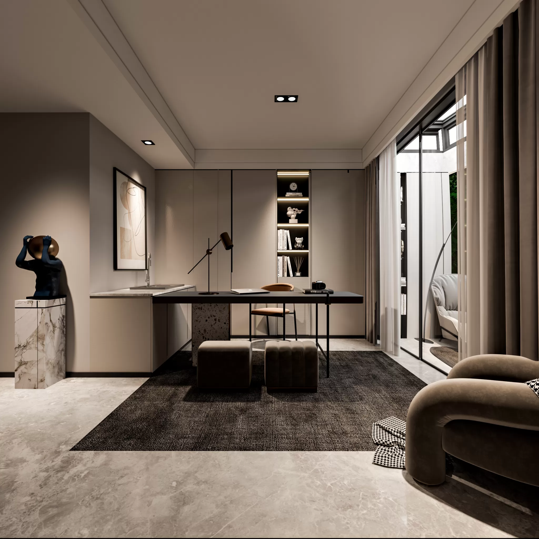 CORONA SCENES – STUDY ROOM – 3917