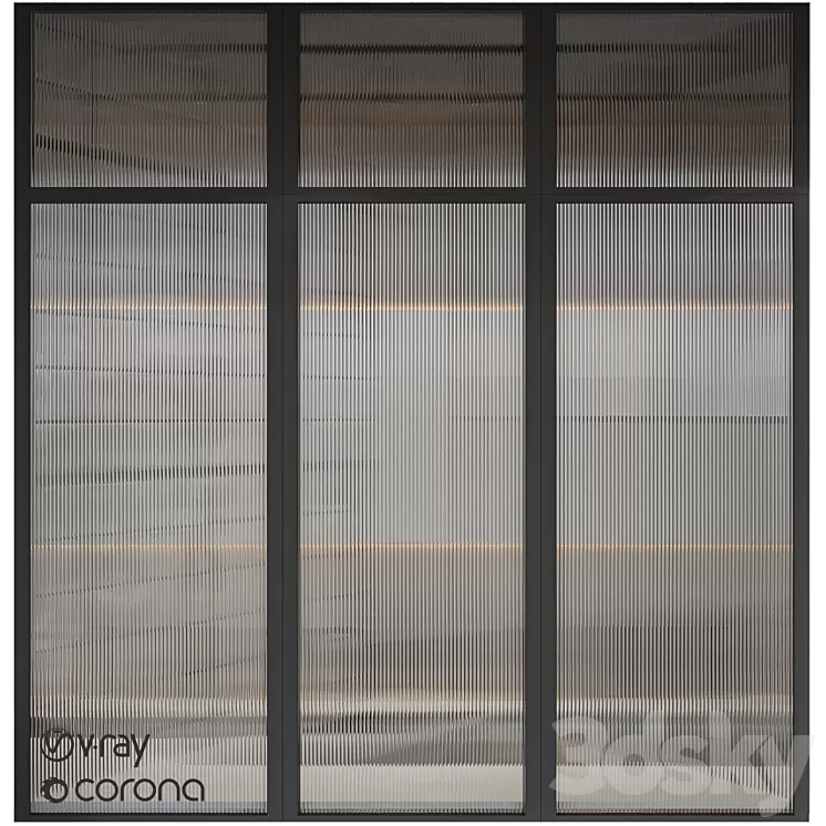 Corrugated glass 3D Model