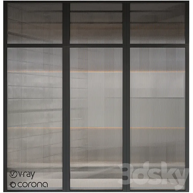 Corrugated glass 3DModel Corrugated glass 3DModel
