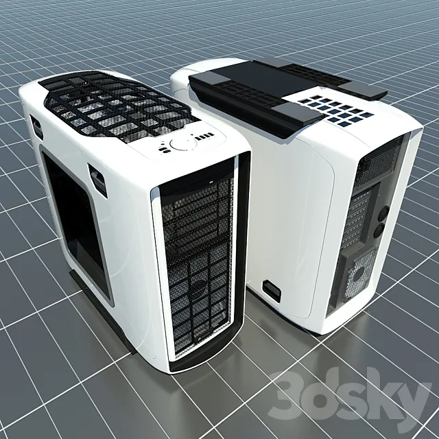Corsair 600T Graphite White 3D Model