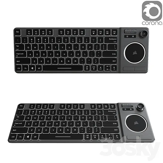 Corsair`s Keyboard and mouse 3DModel