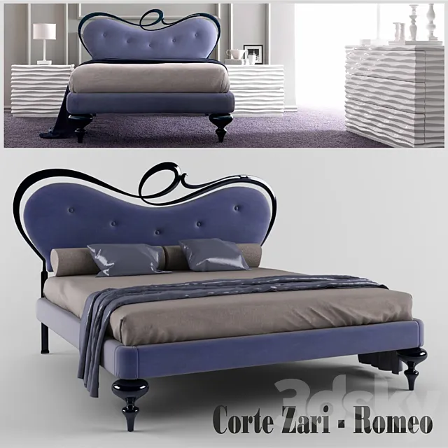 Corte Zari bed Romeo 3DModel Corte Zari bed Romeo 3DModel