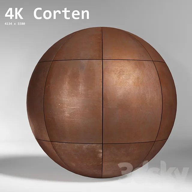 Corten steel 3D Model