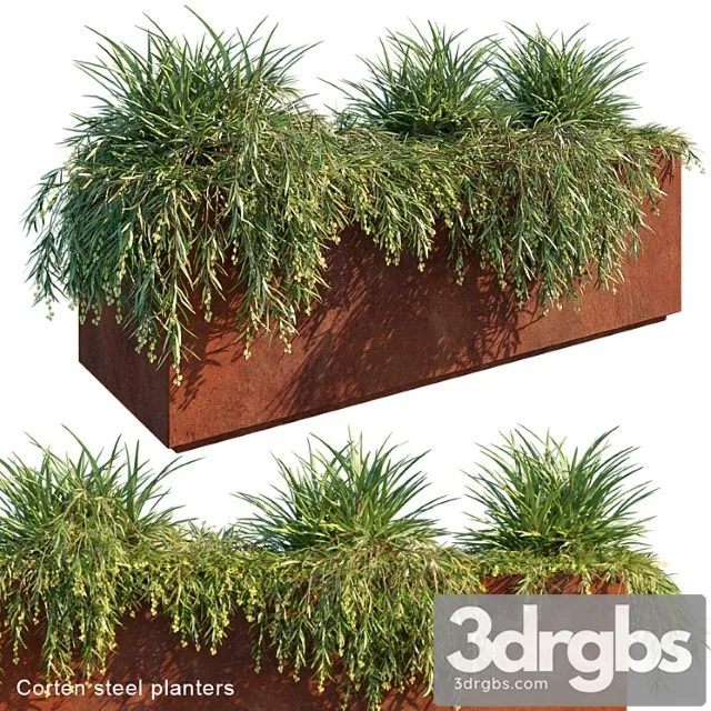 Corten steel planters Corten steel planters