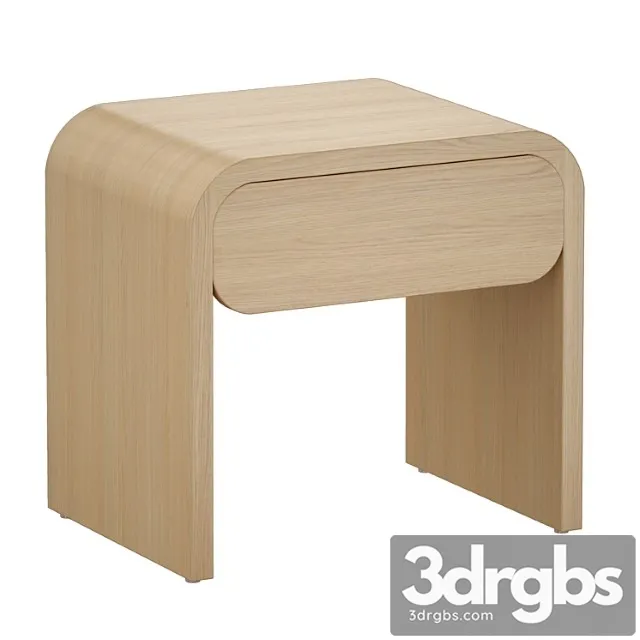 Cortez Natural Floating Nightstand Crate and Barrel 3D Model Download