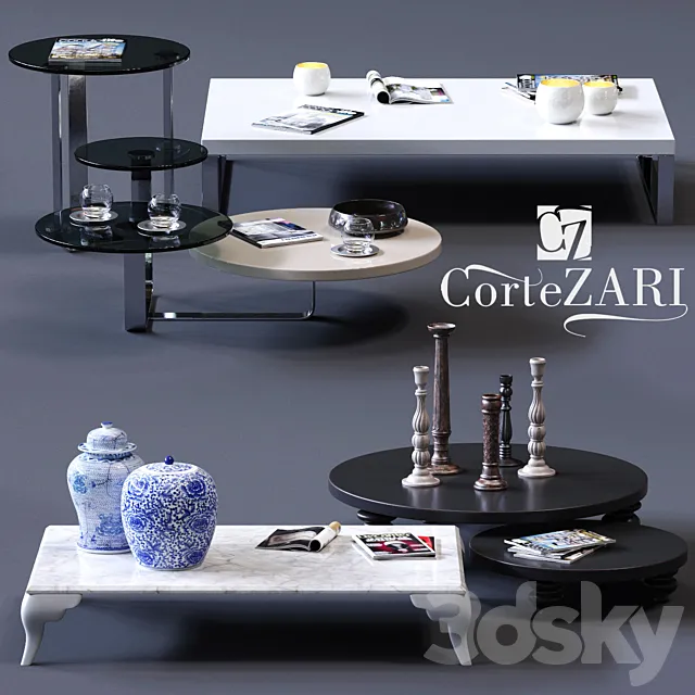 CorteZari Coffee Tables Set 3D Model