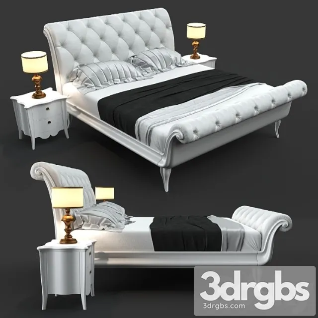 Cortezari gaston bed sofia bedside & lamp 2 3D Model Download Cortezari gaston bed sofia bedside & lamp 2 3D Model Download