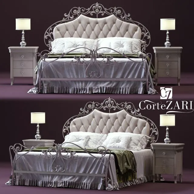 CorteZARI OLIMPIA Double Bed 3D Model