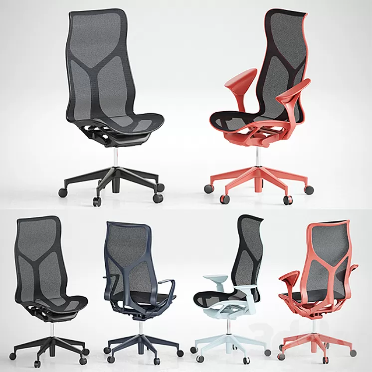 Cosm Chairs_High Back 3D Model