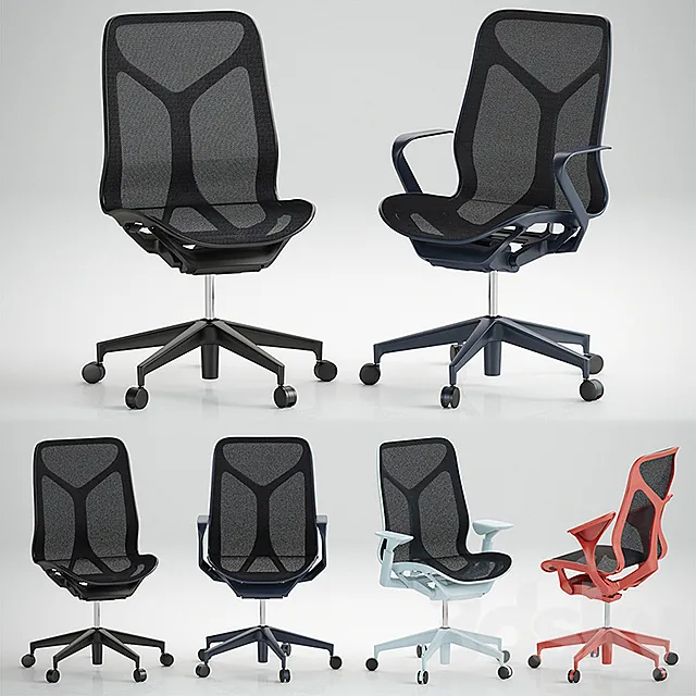 Cosm Chairs_Mid Back 3D Model