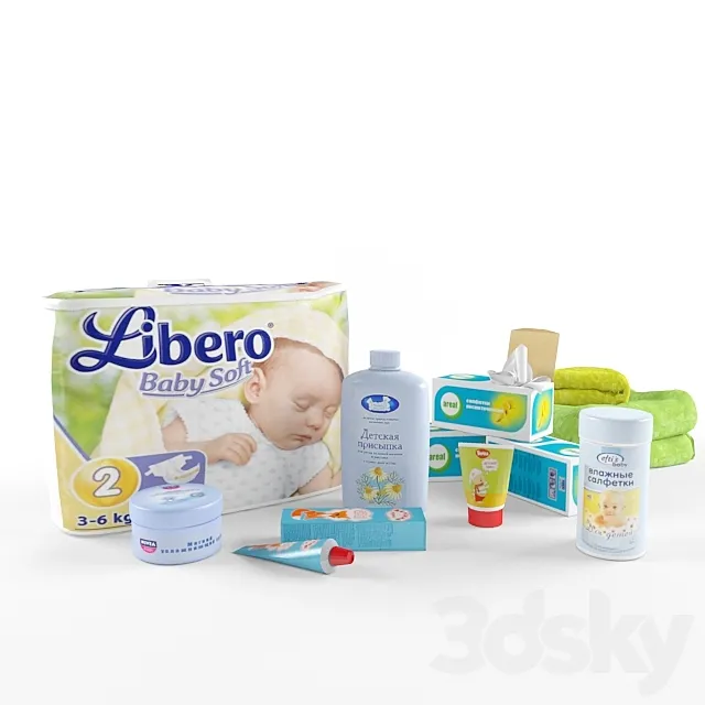 Cosmetics for babies 3DModel Cosmetics for babies 3DModel