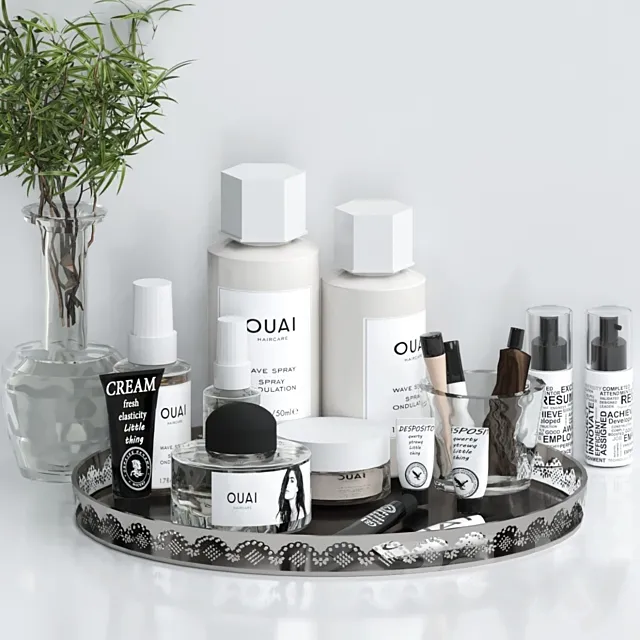 Cosmetics set 3. Cream make-up 3D Model