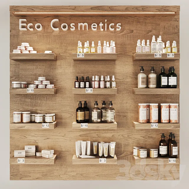 Cosmetics set 3D Model