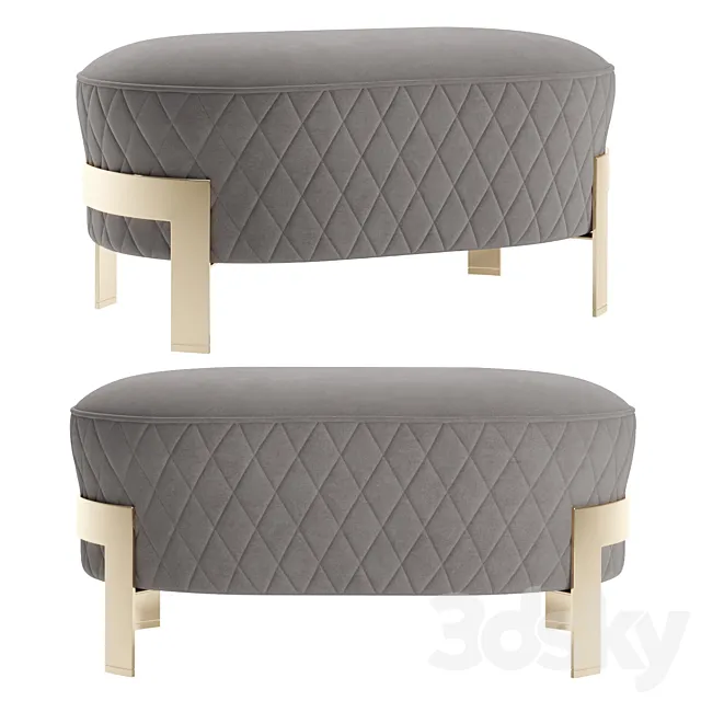 Cosmo Ottoman with metal legs 2 3DModel Cosmo Ottoman with metal legs 2 3DModel
