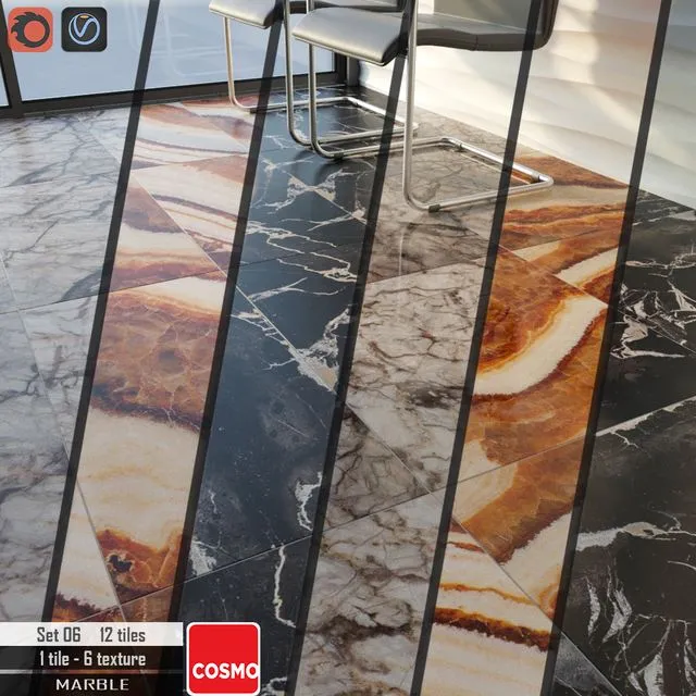 Cosmo Stone Set 06 3D Model Cosmo Stone Set 06 3D Model