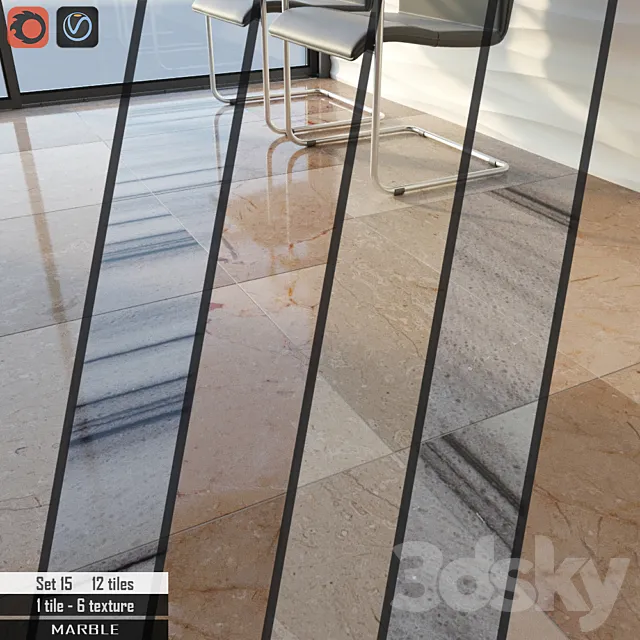 Cosmo Stone Set 15 3DModel Cosmo Stone Set 15 3DModel