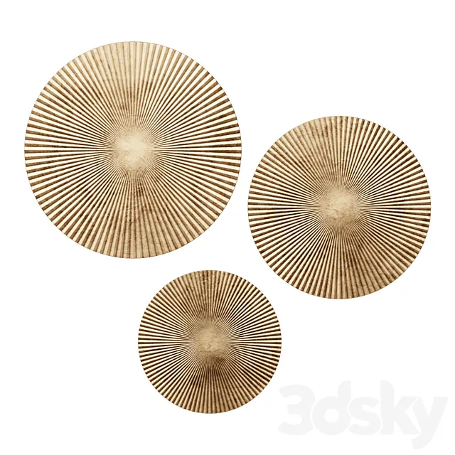 CosmoLiving Wall Panel By Cosmopolitan Wood Contemporary Wall Decor – Set Of 3 – Gold – 24″ X 24″ 3D Model CosmoLiving Wall Panel By Cosmopolitan Wood Contemporary Wall Decor – Set Of 3 – Gold – 24″ X 24″ 3D Model