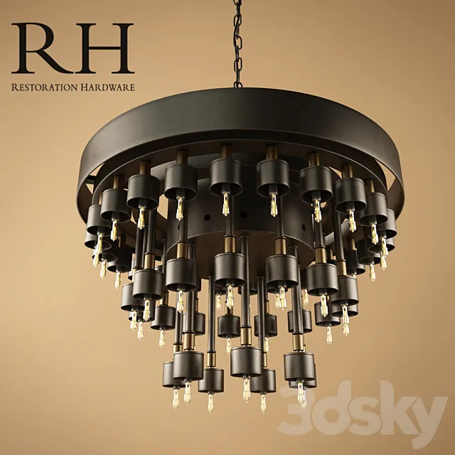 COSMOS 3-RING CHANDELIER 3D Model COSMOS 3-RING CHANDELIER 3D Model