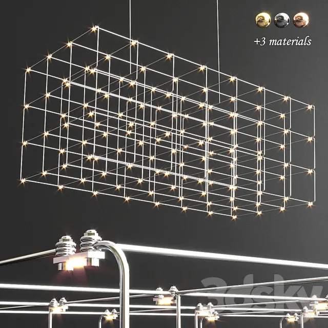Cosmos Square Quasar Chandelier 3D Model Cosmos Square Quasar Chandelier 3D Model