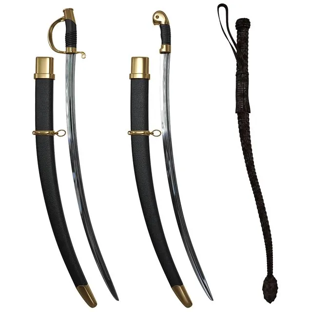 Cossack checkers and whip 3D Model Cossack checkers and whip 3D Model