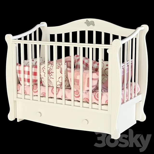 Cot 3D Model Cot 3D Model