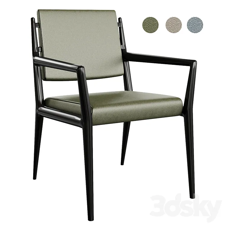 Côte table chair with armrests from the American factory Holly Hunt 3D Model Free Download