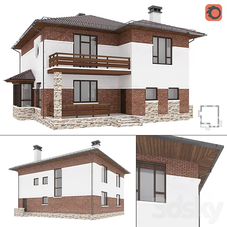 Cottage 72-78 3D Model