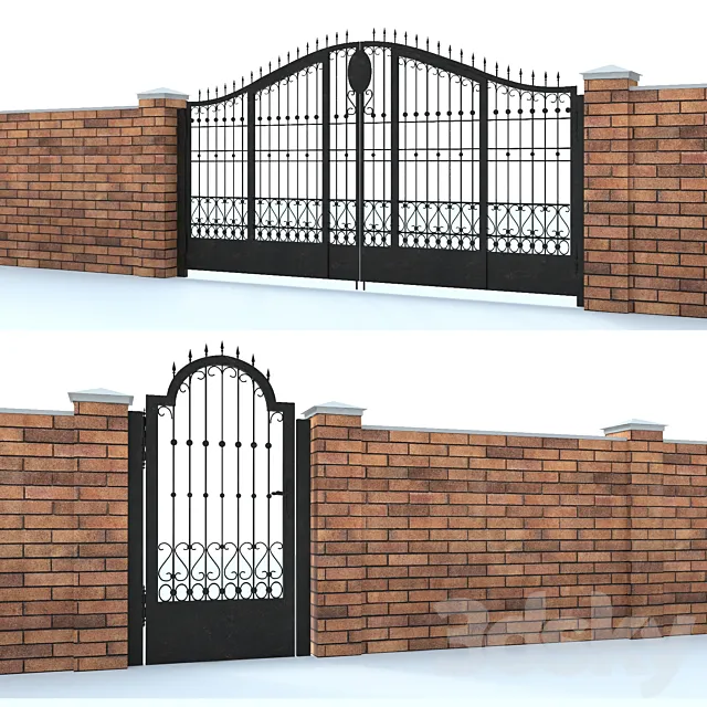 Cottage fence 3DModel Cottage fence 3DModel