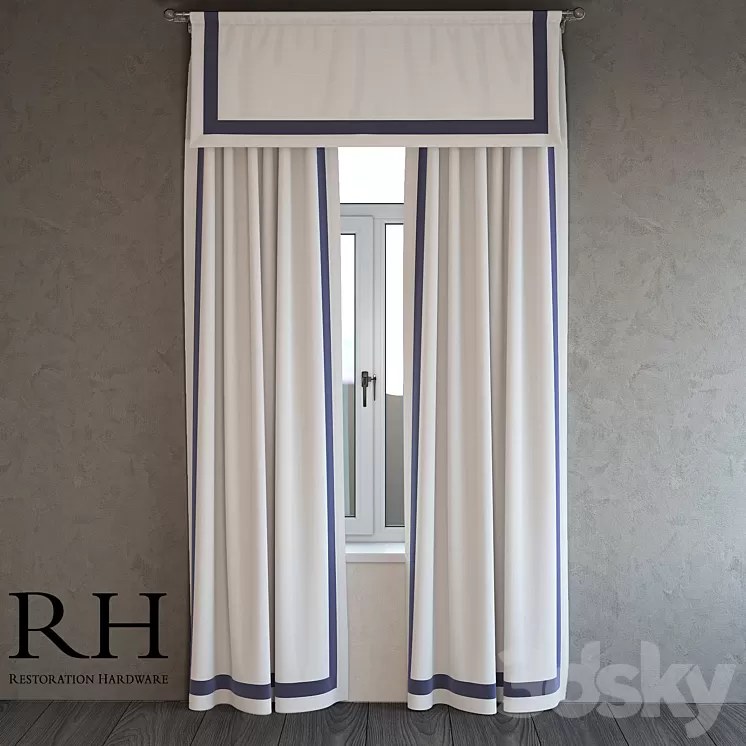 COTTON CANVAS DRAPERY PANEL 3D Model