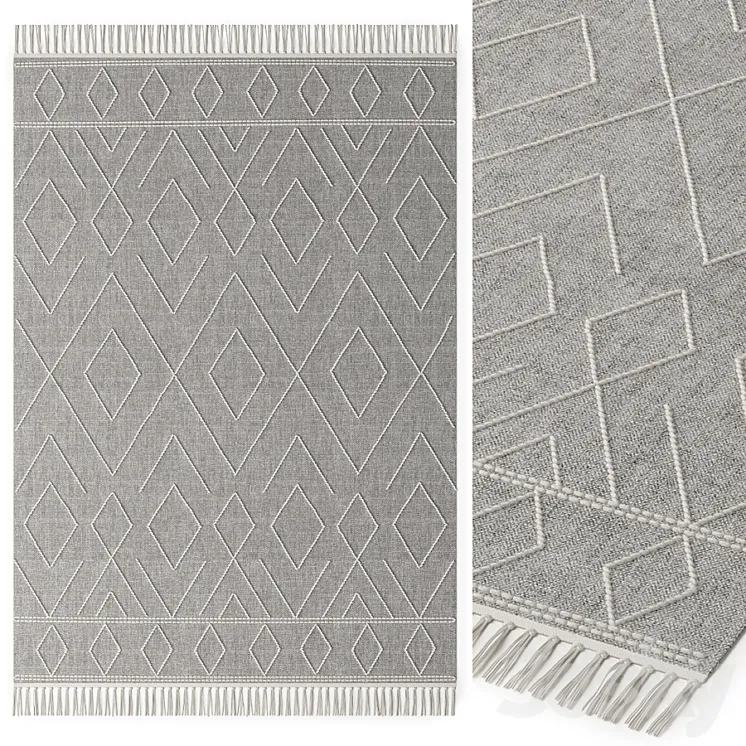 COTTON RUG SYDNEY GRAY 3D Model Free Download