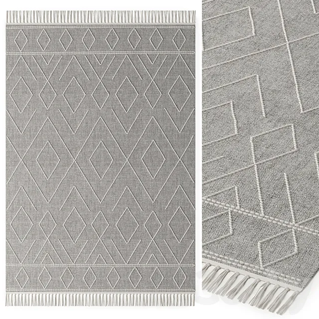 COTTON RUG SYDNEY GRAY 3DModel COTTON RUG SYDNEY GRAY 3DModel