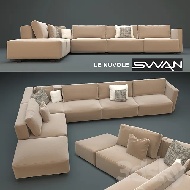 couch _ sofa Le Nuvole SWAN 3DModel couch _ sofa Le Nuvole SWAN 3DModel