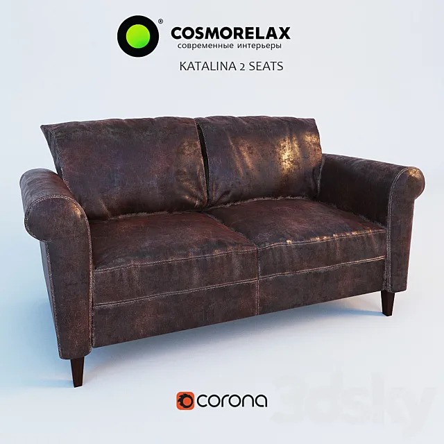 Couch Catalina (KATALINA 2 SEATS) 3D Model Couch Catalina (KATALINA 2 SEATS) 3D Model
