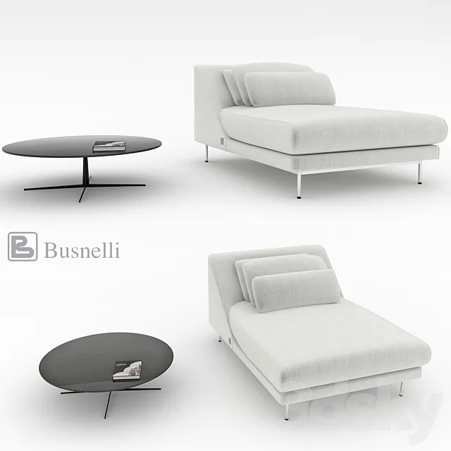 Couch Daytona Busnelli 3D Model Couch Daytona Busnelli 3D Model