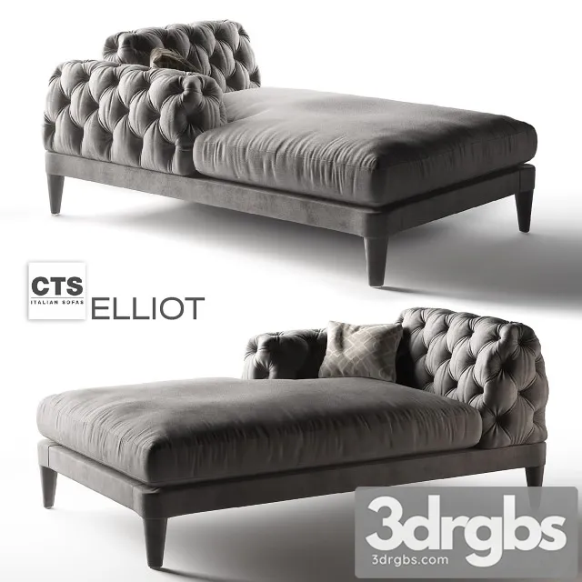 Couch Elliot CTS Salotti 3D Model Download