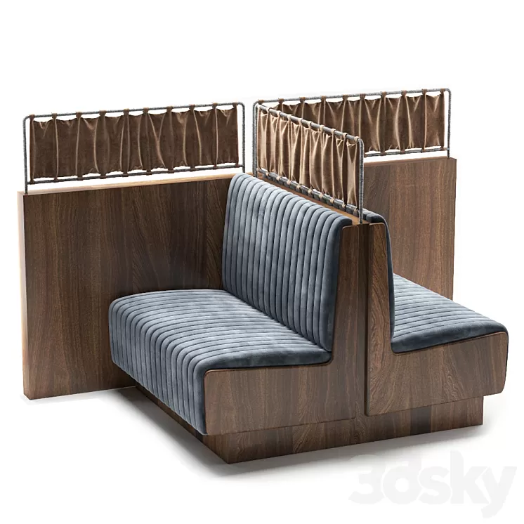 Couch for catering 3 3D Model