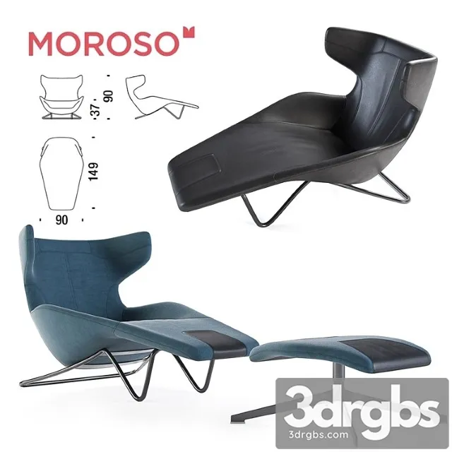 Couch moroso take a line for a walk chaise longue 2 3D Model Download