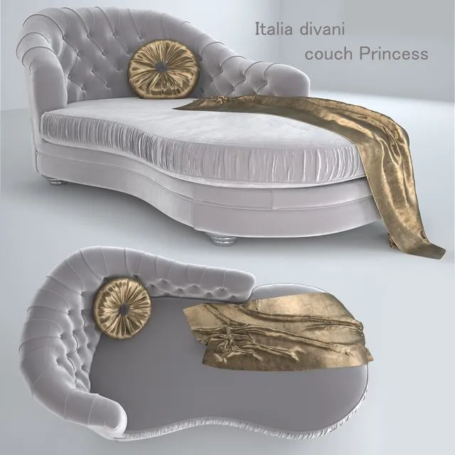 Couch Princess Asnaghi factory 3D Model Couch Princess Asnaghi factory 3D Model