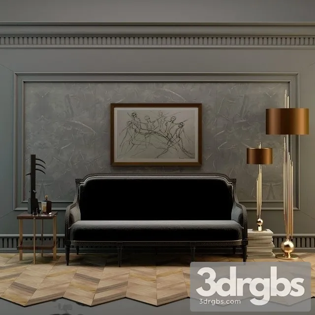 Couch Set 3D Model Download Couch Set 3D Model Download