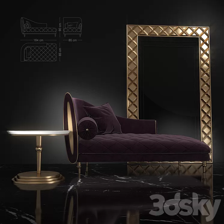 Couch Sipario from Arredoclassic 3D Model Couch Sipario from Arredoclassic 3D Model
