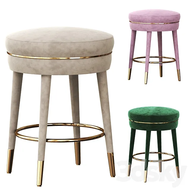 Counter stool parisian 3D Model