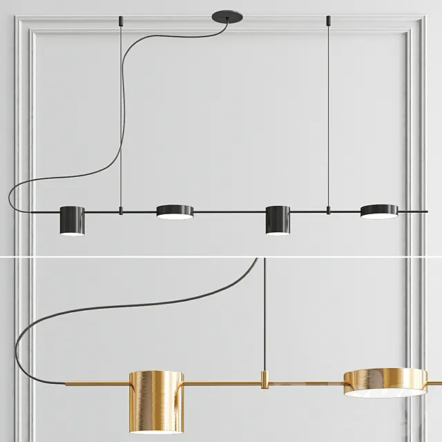 Counterpoint LED Linear Pendant 3D Model