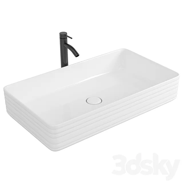 Countertop washbasin BelBagno BB1408 3D Model