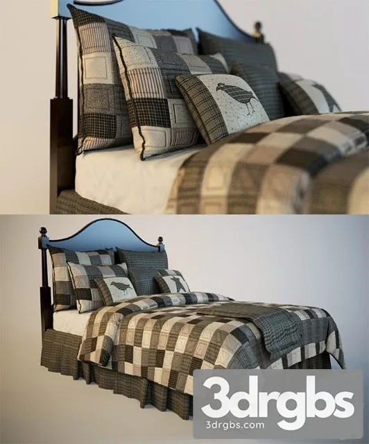 Country Bed 1 3D Model Download