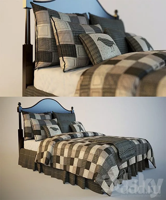 Country Bed 3DModel