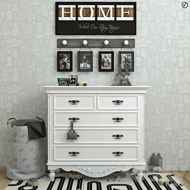 Country Corner furniture toys decor 3D Model