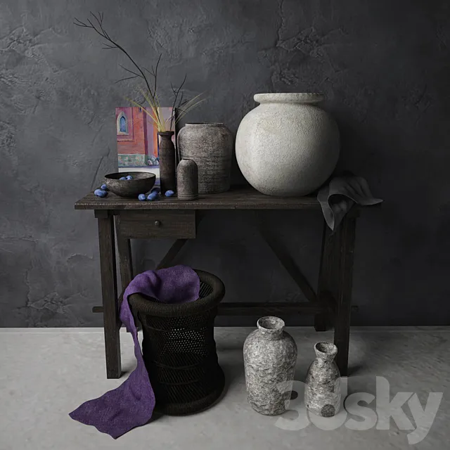 Country Decorative Set 3D Model