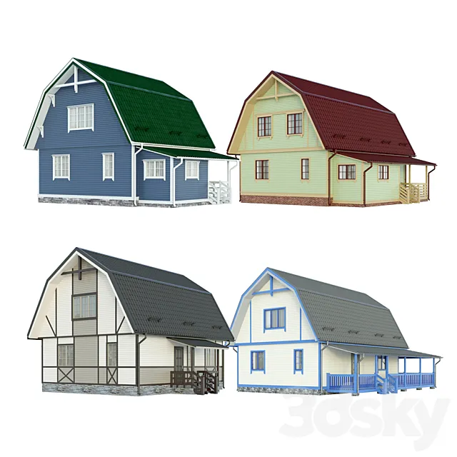 Country houses. 2 3DModel